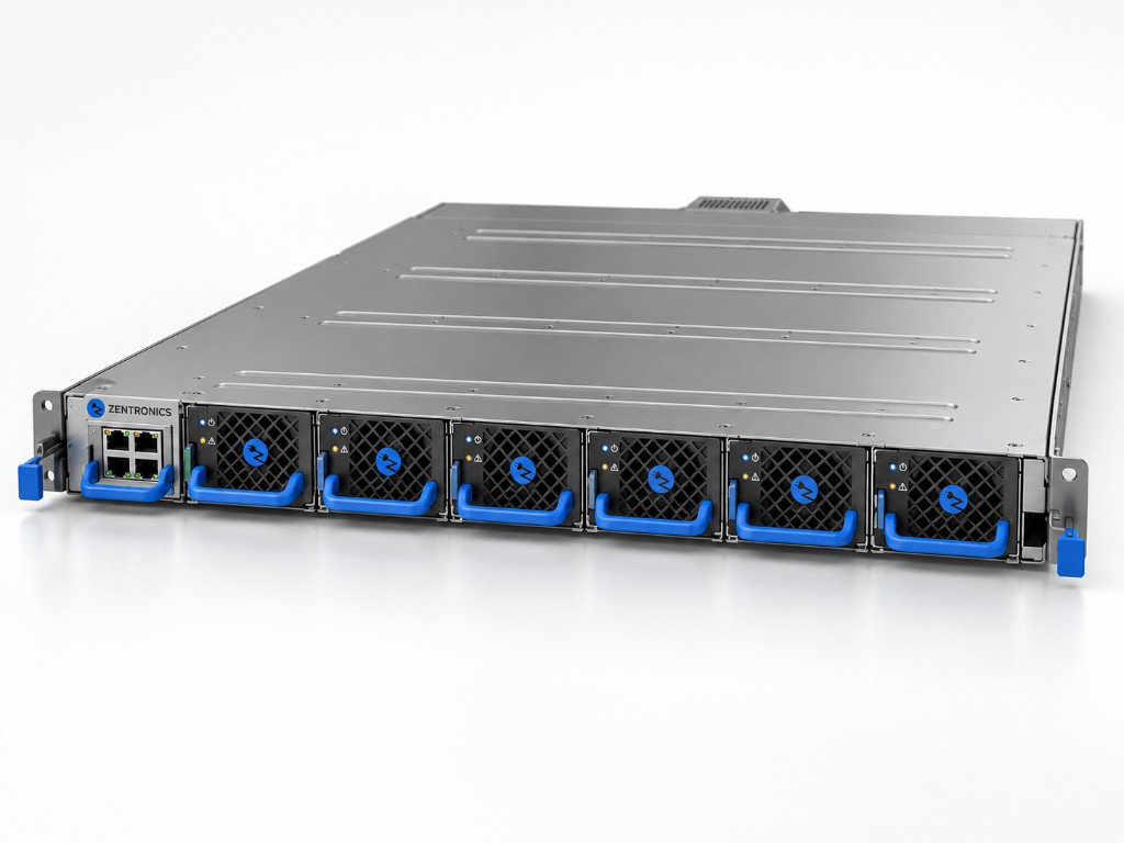 Zentronics OCP / V3 power shelf three-quarter view